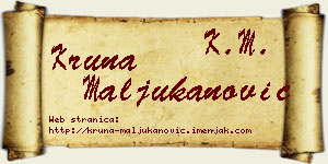 Kruna Maljukanović vizit kartica